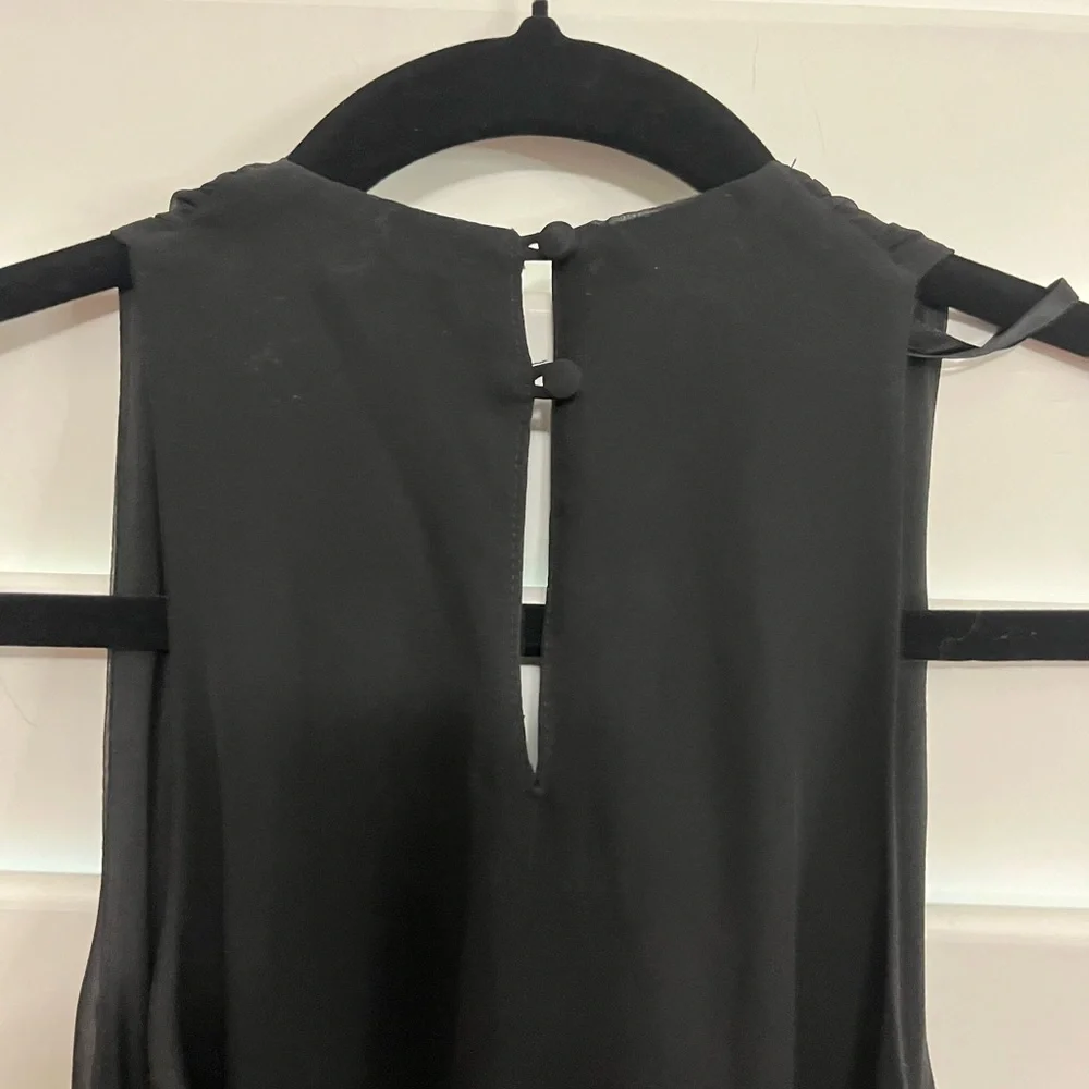 H&M Black Pleated Chiffon Dress - Picture 3 of 6